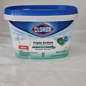 Clorox Triple Action Dishwasher Detergent - Blue and White #179